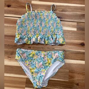 Tucker + Tate Multicolor Floral Kids Bathing Suit Size 7